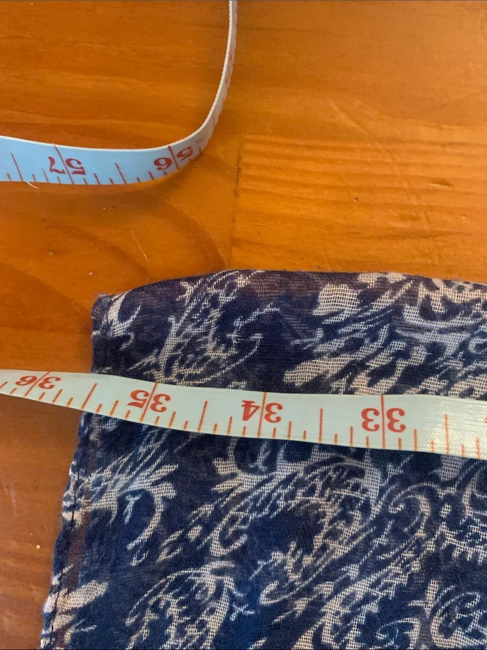 2/$5 Navy Blue and white Damask Paisley Infinity Scarf